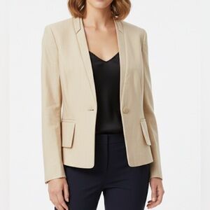 Calvin Klein Cream Sheer Blazer